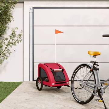 Pet Bike Trailer Red Oxford Fabric – Durable & Comfortable