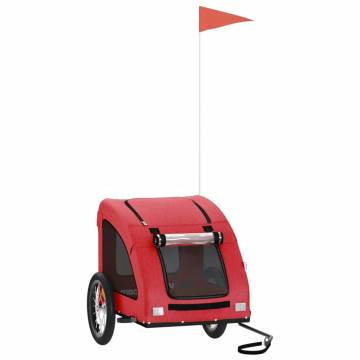 Pet Bike Trailer Red Oxford Fabric – Durable & Comfortable