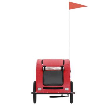 Pet Bike Trailer Red Oxford Fabric – Durable & Comfortable