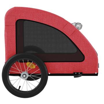 Pet Bike Trailer Red Oxford Fabric – Durable & Comfortable