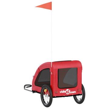 Pet Bike Trailer Red Oxford Fabric – Durable & Comfortable