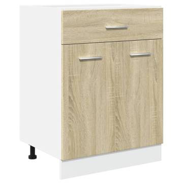 4 Piece Kitchen Cabinet Set in Sonoma Oak - Modern Storage Solution