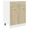 4 Piece Kitchen Cabinet Set in Sonoma Oak - Modern Storage Solution