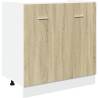 4 Piece Kitchen Cabinet Set in Sonoma Oak - Modern Storage Solution