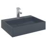 Stylish 50x38 cm Anthracite Marble Wash Basin | Hipo Market