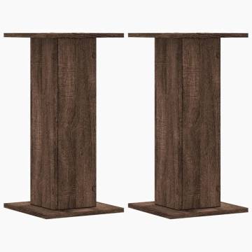 Brown Oak Plant Stands - 2 pcs 30x30x60 cm | HipoMarket