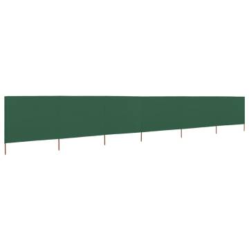 6-Panel Wind Screen Fabric 800x120 cm Green - Durable and Quality