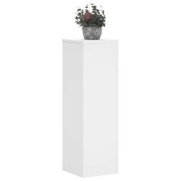 Plant Stand Set of 2 - White Engineered Wood | 80 cm Tall