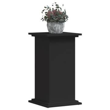 Black Plant Stand 33x33x60 cm | Durable Engineered Wood