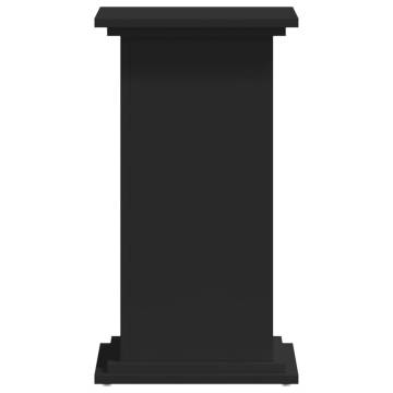 Black Plant Stand 33x33x60 cm | Durable Engineered Wood