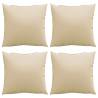 Beige Sofa Cushions 4 pcs | 40x40 cm | Durable Fabric