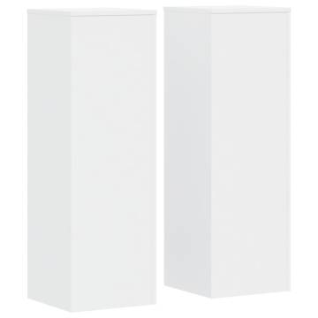 Plant Stands 2 pcs White - Durable & Stylish | HipoMarket