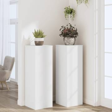 Plant Stands 2 pcs White - Durable & Stylish | HipoMarket