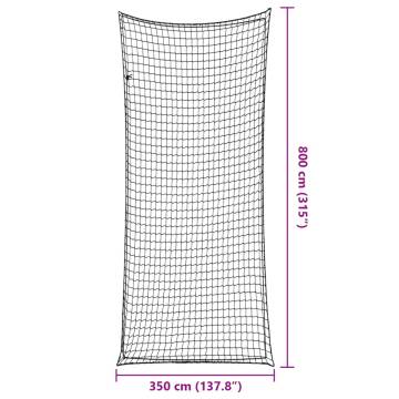 Trailer Net with Elastic Rope Black 8x3.5m - Durable & Versatile