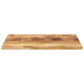 Table Top 110x80 cm Rectangular Solid Wood Rough Mango