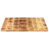 Table Top 110x80 cm Rectangular Solid Wood Rough Mango