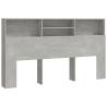 Concrete Grey Headboard Cabinet – Stylish Storage Solution