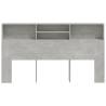 Concrete Grey Headboard Cabinet – Stylish Storage Solution