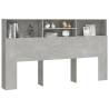 Concrete Grey Headboard Cabinet – Stylish Storage Solution