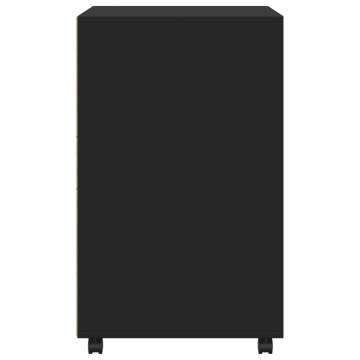 Rolling Cabinet Black 60x48x81 cm - Stylish & Functional Storage