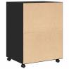 Rolling Cabinet Black 60x48x81 cm - Stylish & Functional Storage