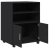 Rolling Cabinet Black 60x48x81 cm - Stylish & Functional Storage