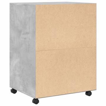 Rolling Cabinet Concrete Grey - Versatile Storage Solution