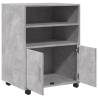 Rolling Cabinet Concrete Grey - Versatile Storage Solution