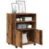 Rolling Cabinet Old Wood - Stylish & Functional Storage Solution