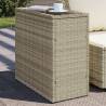  Garden Side Table with Glass Top Light Grey 58x27.5x55 cm Poly Rattan Colour light grey Quantity in Package 1 Material pe rattan 