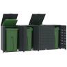  Wheelie Bin Storage for 4 Bins Anthracite 276x79x117 cm Steel Colour anthracite Number of bins 4 