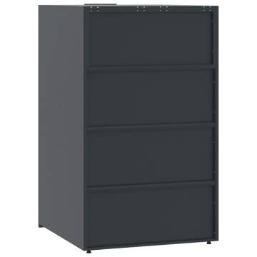 Wheelie Bin Storage for 4 Bins - Anthracite Steel | Hipo Market