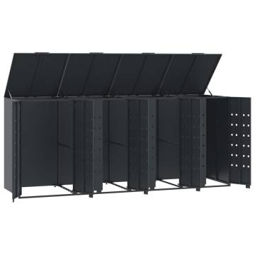 Wheelie Bin Storage for 4 Bins - Anthracite Steel | Hipo Market