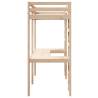 Loft Bed Frame with Desk 90x190 cm | Solid Wood Pine