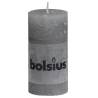 Bolsius Rustic Pillar Candles - Light Grey 8 pcs | Hipo Market