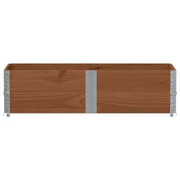 Pallet Collars 2 pcs Brown 150x50 cm Solid Wood Pine - HipoMarket