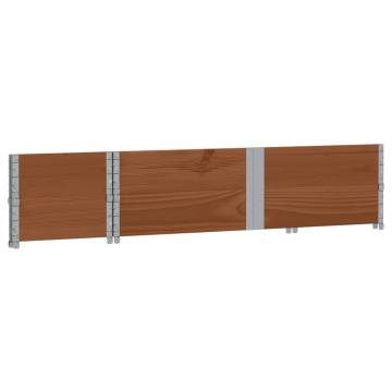 Pallet Collars 2 pcs Brown 150x50 cm Solid Wood Pine - HipoMarket