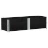 Pallet Collars 2 pcs Black 150x50 cm - Solid Wood Pine