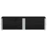 Pallet Collars 2 pcs Black 150x50 cm - Solid Wood Pine