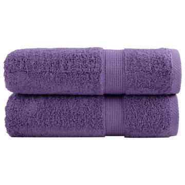 Premium Shower Towels SOLUND 2 pcs Purple - 70x140 cm 600 gsm