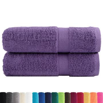 Premium Shower Towels SOLUND 2 pcs Purple - 70x140 cm 600 gsm