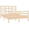 Solid Wood Bed Frame 140x190 cm - Stylish & Sturdy Design