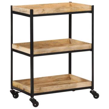 Vintage Kitchen Trolley - Solid Mango Wood Storage | HipoMarket