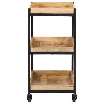 Vintage Kitchen Trolley - Solid Mango Wood Storage | HipoMarket