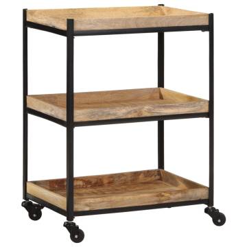 Vintage Kitchen Trolley - Solid Mango Wood Storage | HipoMarket