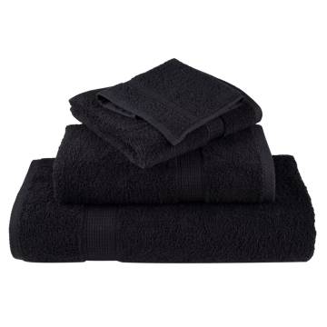 Premium SOLUND Black Towels Set – Soft & Absorbent | Hipo Market