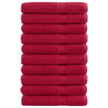 Premium 10 pcs Sauna Towels SOLUND Red 80x200 cm - Hygienic Comfort