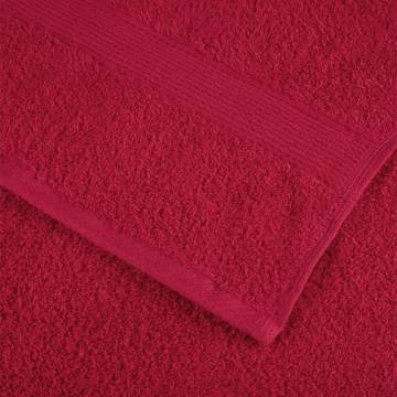 Premium 10 pcs Sauna Towels SOLUND Red 80x200 cm - Hygienic Comfort