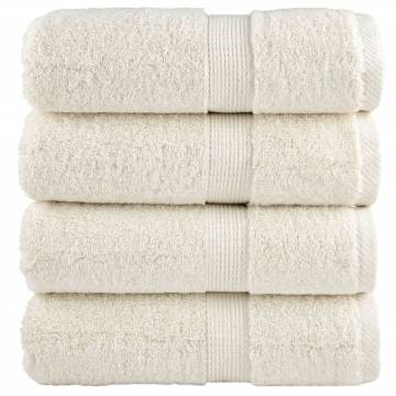 Premium SOLUND Guest Towels - Cream 30x50 cm | 4 Pack