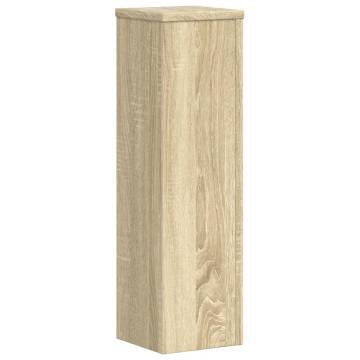 Plant Stand 2pcs Sonoma Oak - Durable Engineered Wood | Hipo Market